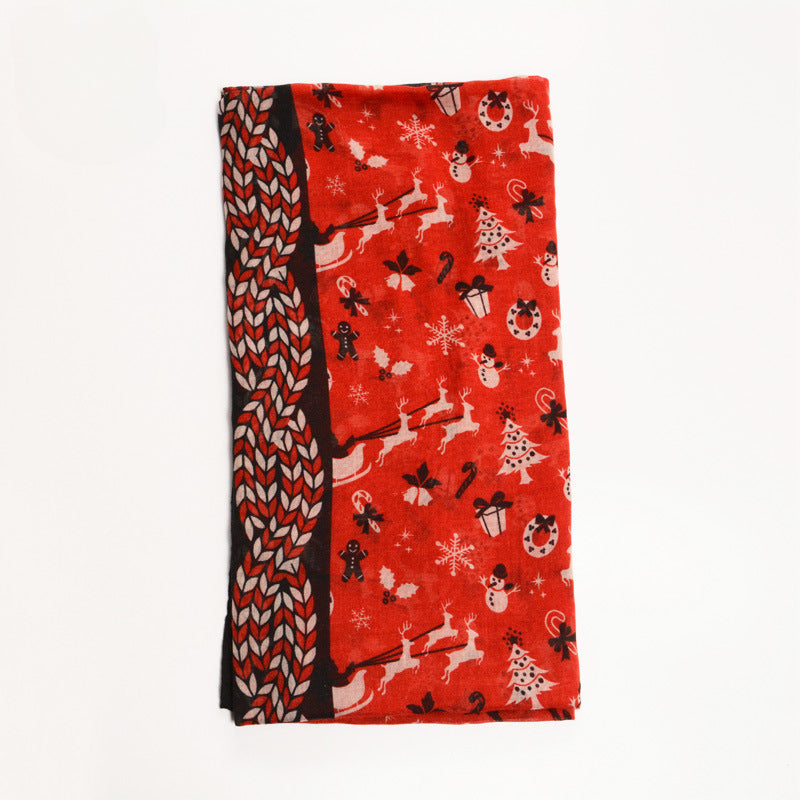 Wholesale Christmas Printed Scarf