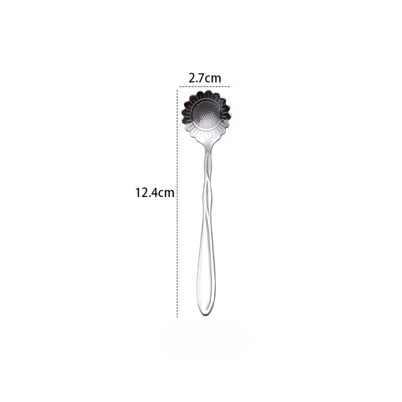 Wholesale Stainless Steel Cherry Blossom Rose Heart Plum Blossom Honey Spoon