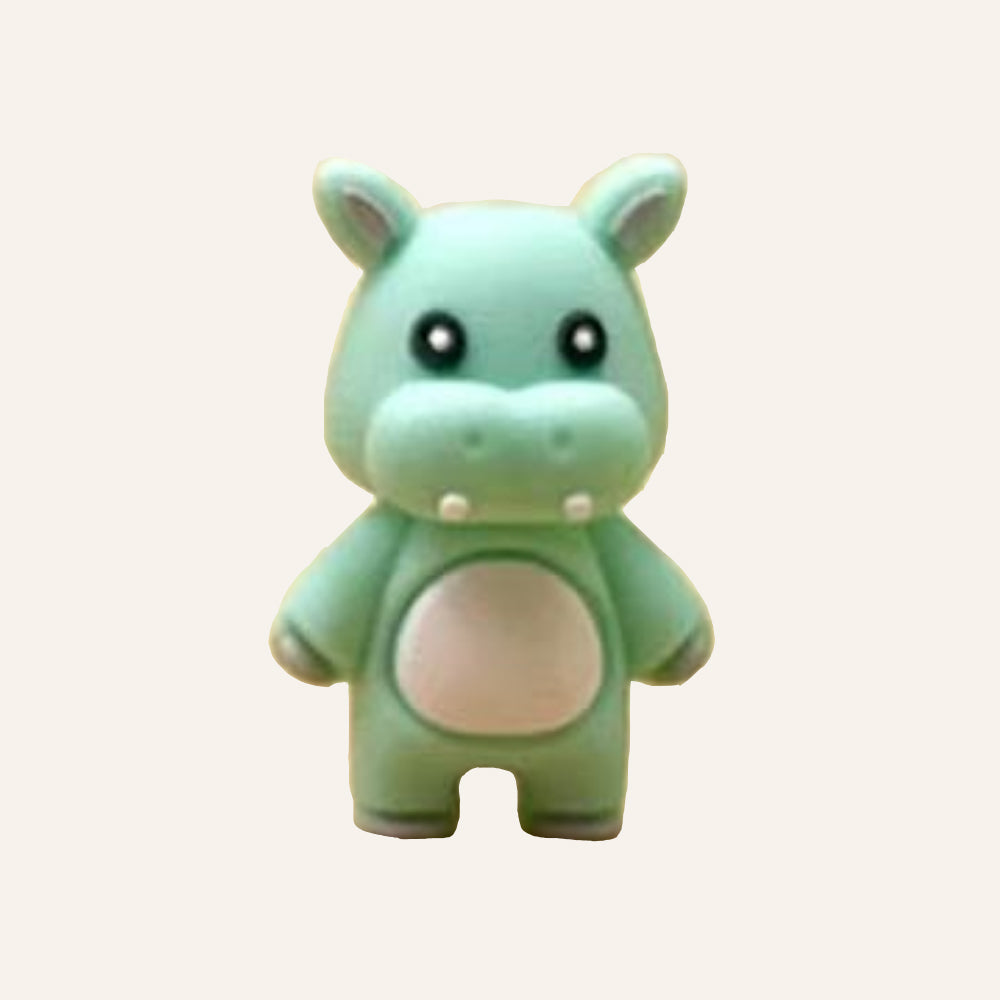 Wholesale 20pcs 3D Colorful Cute Baby Hippo Beads