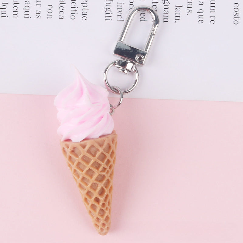 Wholesale Acrylic Cone Ice Cream Keychains