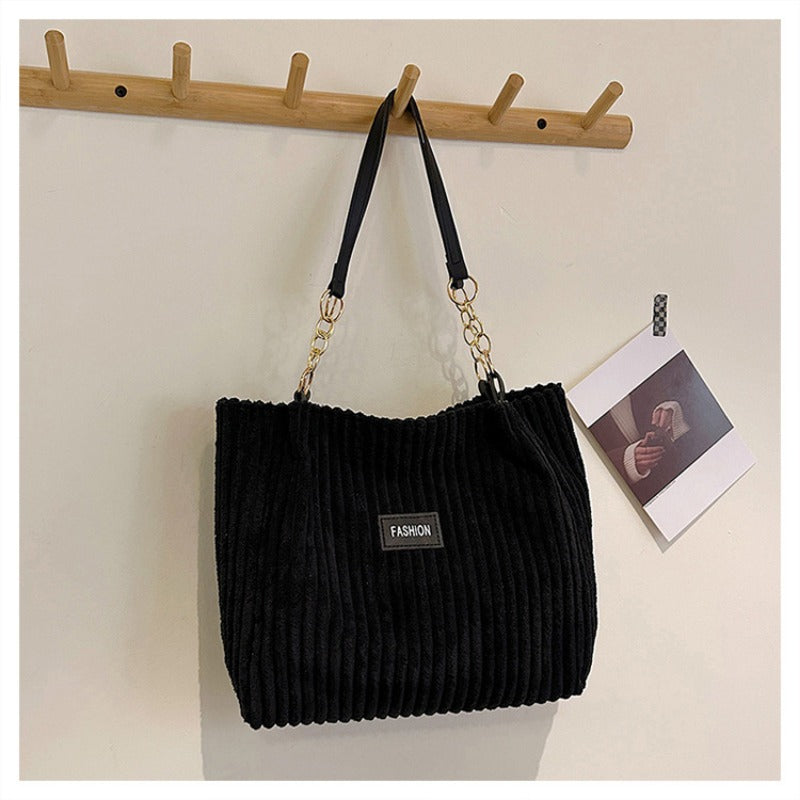 Wholesale Corduroy Large Capacity Casual Style Simple and Western Commuter Shoulder Bags