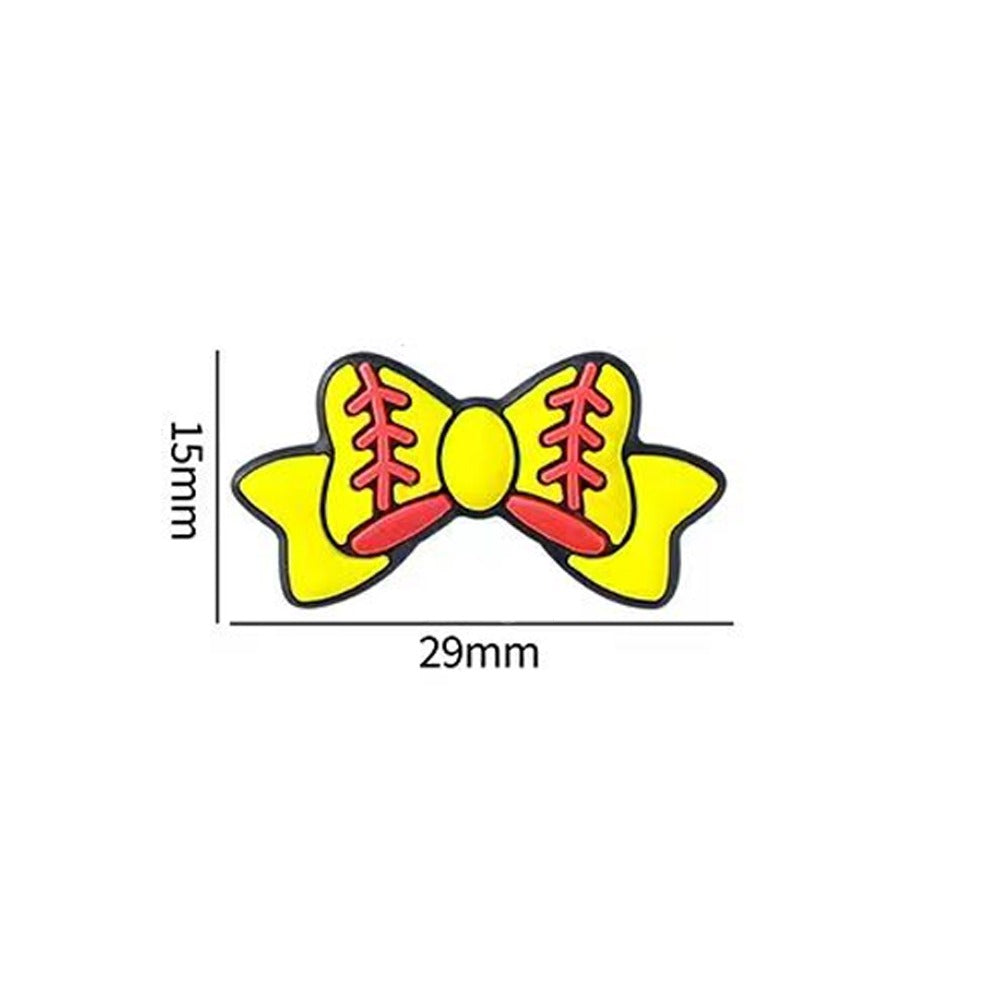Wholesale 20pcs 3D Cartoon Bowknot Ball Pattern Silicone Beads