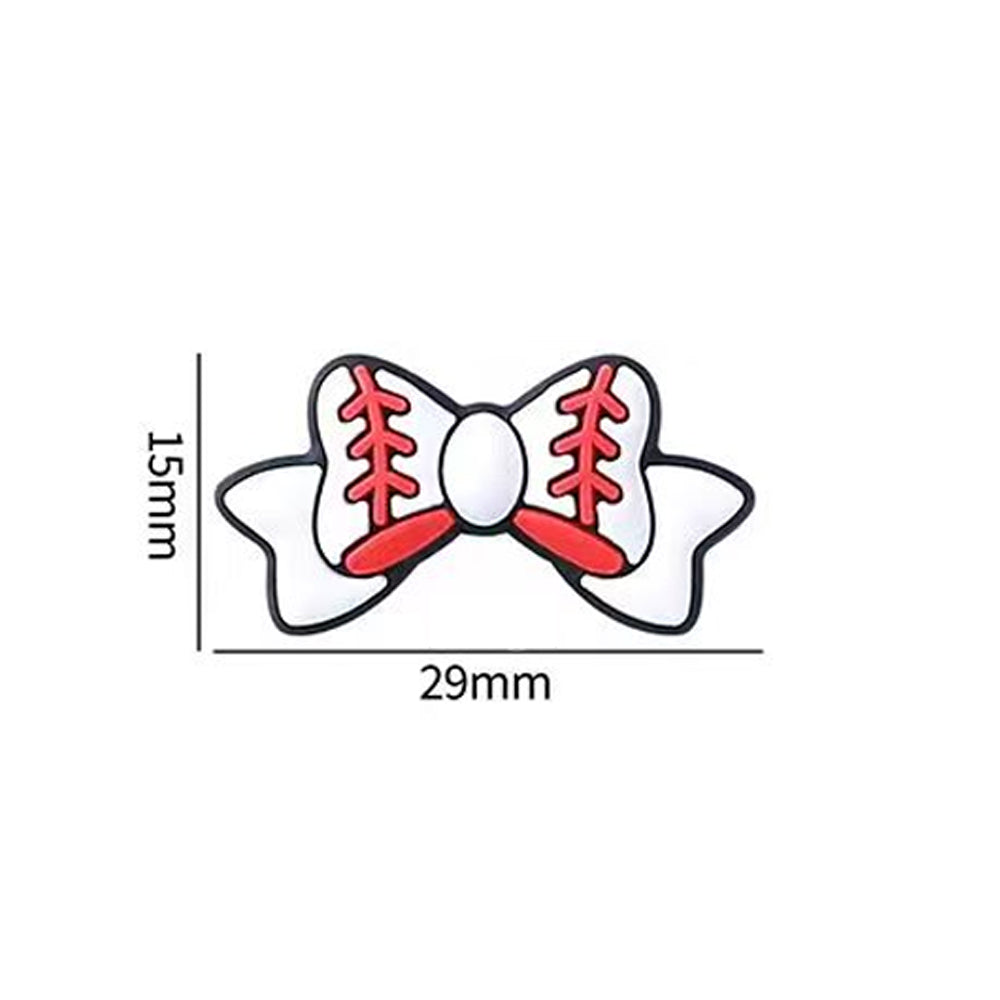 Wholesale 20pcs 3D Cartoon Bowknot Ball Pattern Silicone Beads