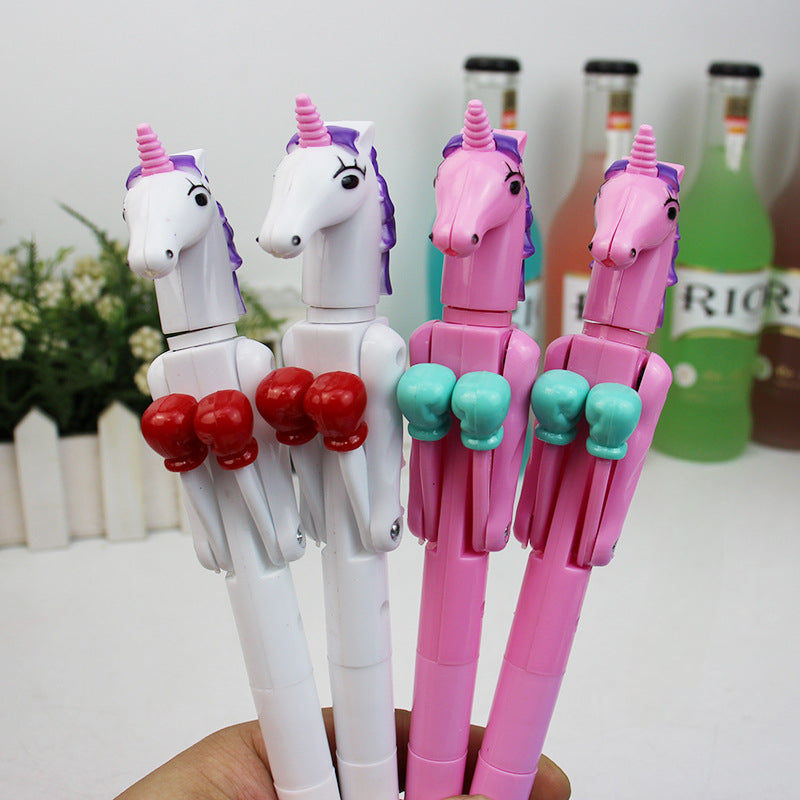 Wholesale Cartoon Shaped Boxing Pens with Lights Plastic Ballpoint Pens