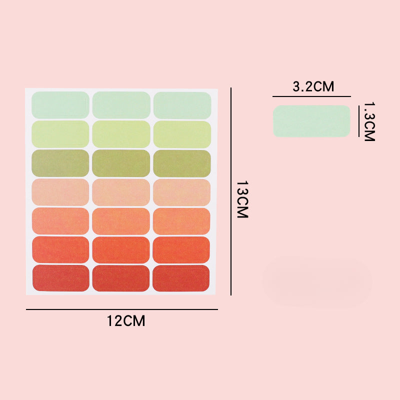 Wholesale Self-adhesive Letter Color Blank Loose Leaf Replacement Core Inner Page Ballpoint Pen Index Convenience Stickers