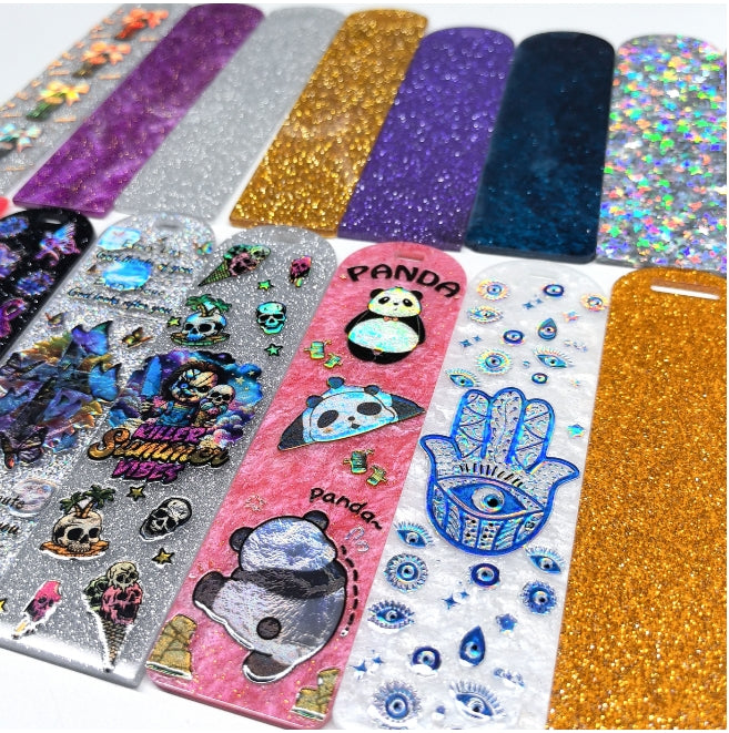 Wholesale Random Holographic Stickers 20/50/100pcs UV DTF Wraps Pen Sticker & Cartoon Random Styles Bookmark Stickers for Crafts Wraps