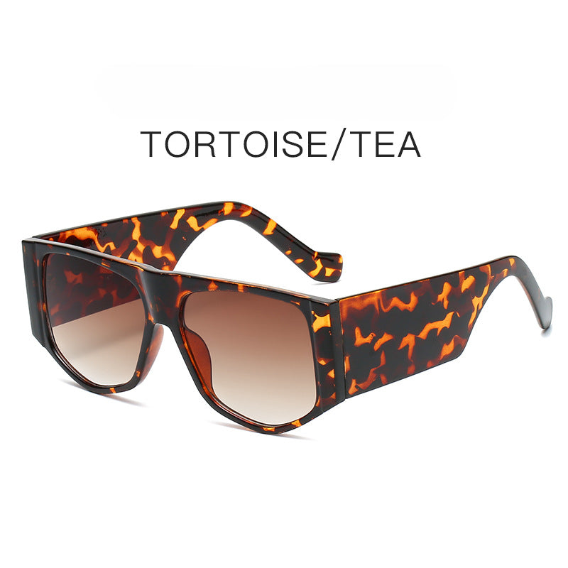 Wholesale New Large Square Frame Wide Feet PC Sunglasses