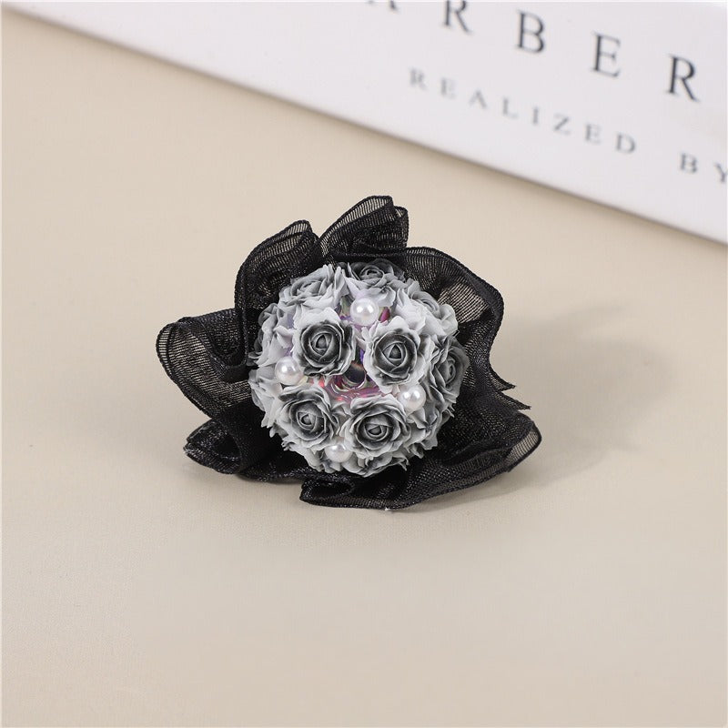 Wholesale 6pcs Heavy Handmade Beads Inlaid with Diamonds Luminous Bouquet DIY Jewelry Accessories Beads