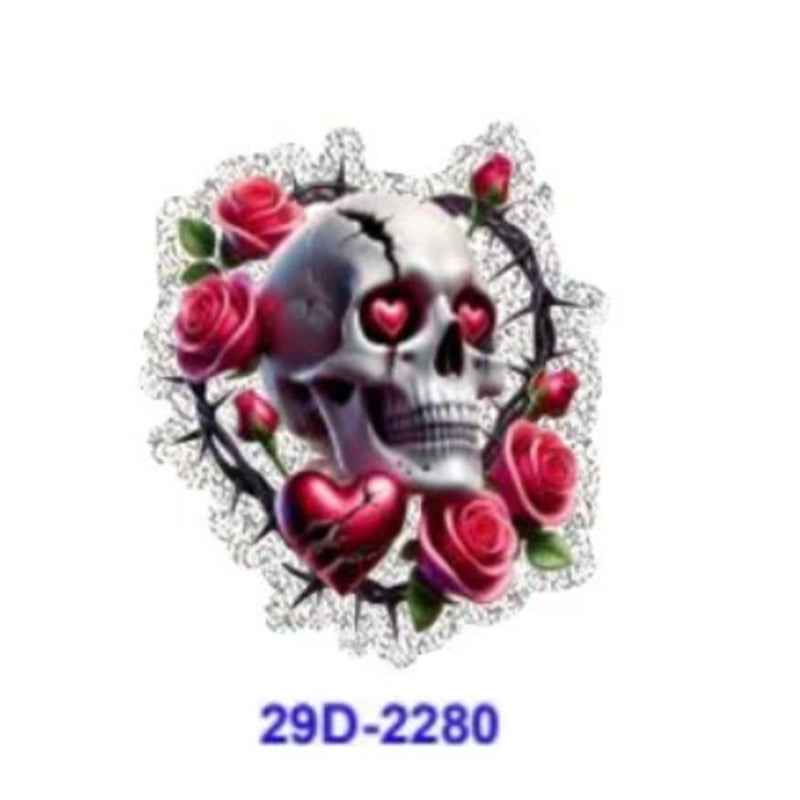 Wholesale 5 Pcs/10 Pcs/20 Pcs Cartoon skull lips Acrylic Flatbacks (Valentine's Day/skull) for DIY Badge Reels & Phone Stands