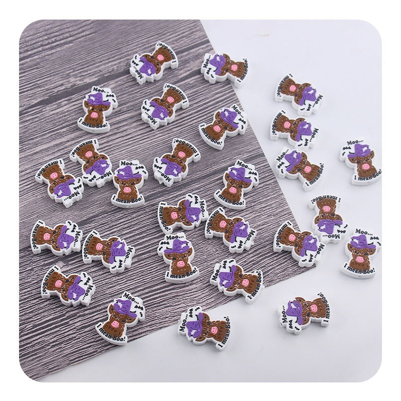 Wholesale Cartoon Animal Magic Cow Silicone Beads
