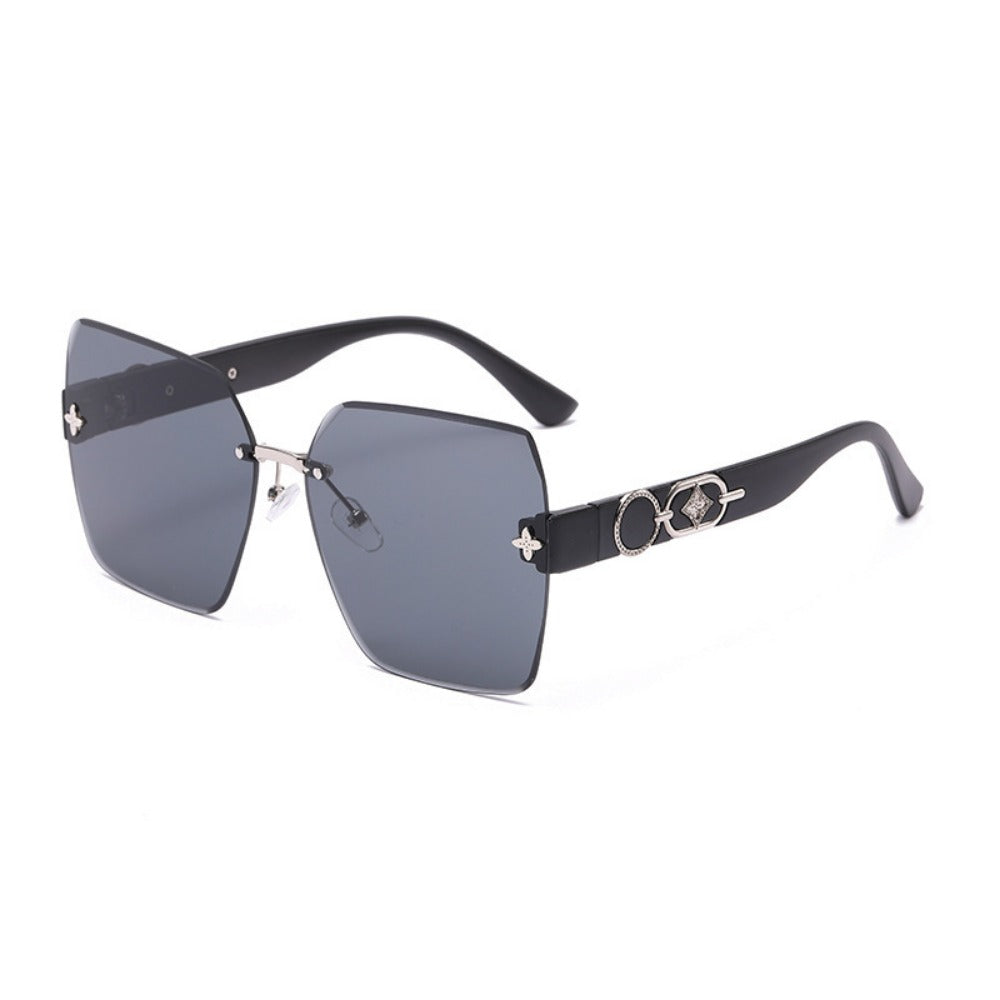 Wholesale Frameless Trimmed Trendy Sunglasses