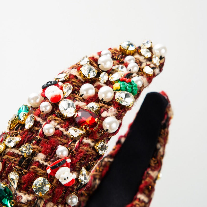 Wholesale Christmas Pearl & Bell Christmas Headband