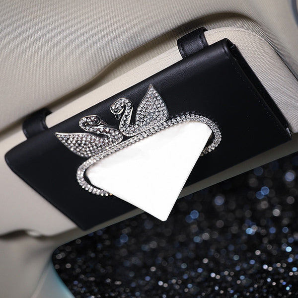 Wholesale Imitation Leather Car Sun Visor Tissue Box Paper