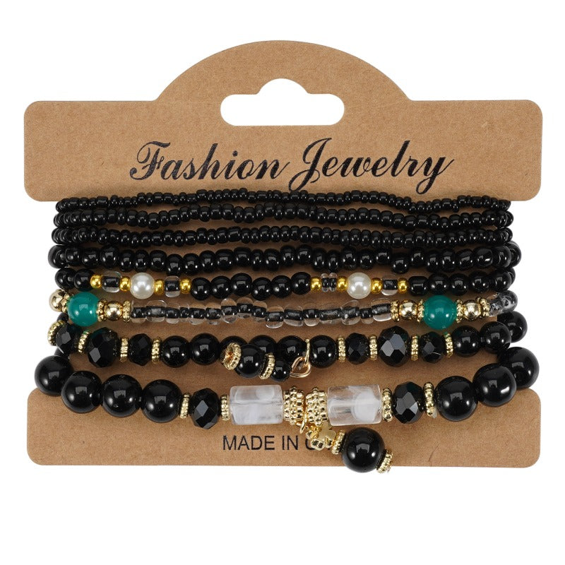 Wholesale Rice Beads Bohemian Multi-Stretch Bracelet