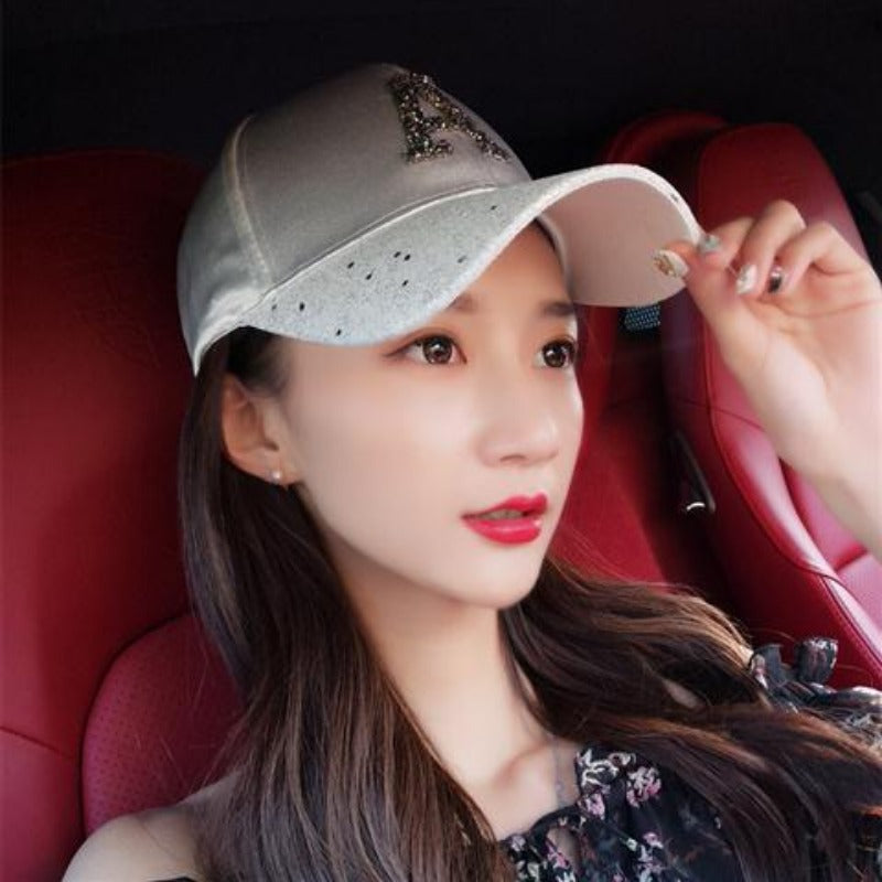 Wholesale Cotton Handmade Diamond Studded Baseball Caps