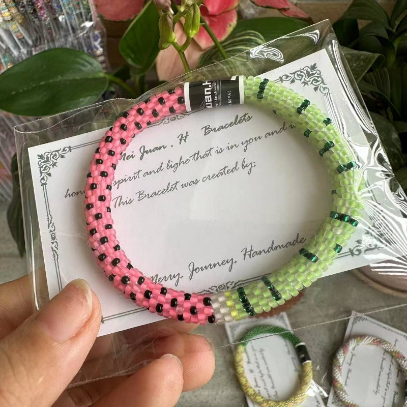 Wholesale Nepalese Hand-woven Japanese Essential Oil Diffuser Beaded Bracelet