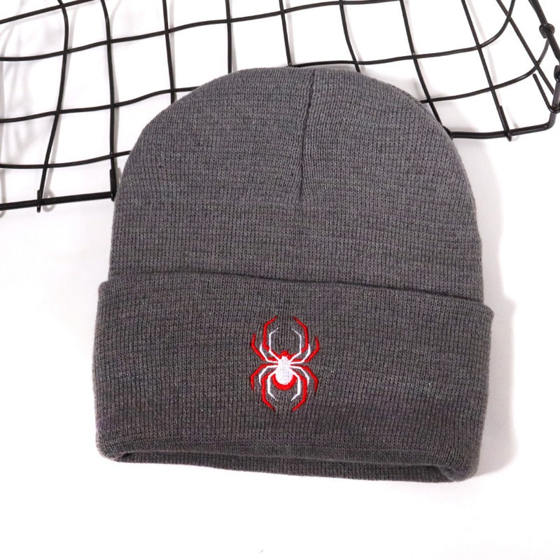 Wholesale Personalized Trend Spider Embroidery Pattern Casual Versatile Beanie