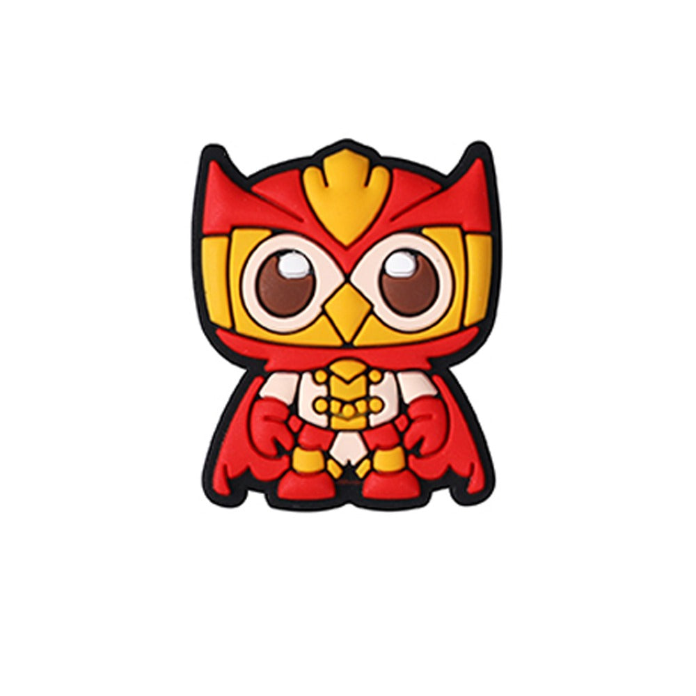 Wholesale 20pcs Cartoon Owl Superman Silicone Beads