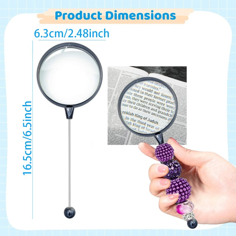 Wholesale Beadable Magnifier DlY Beadable Magnifying Glass School Gifts Teacher Gifts
