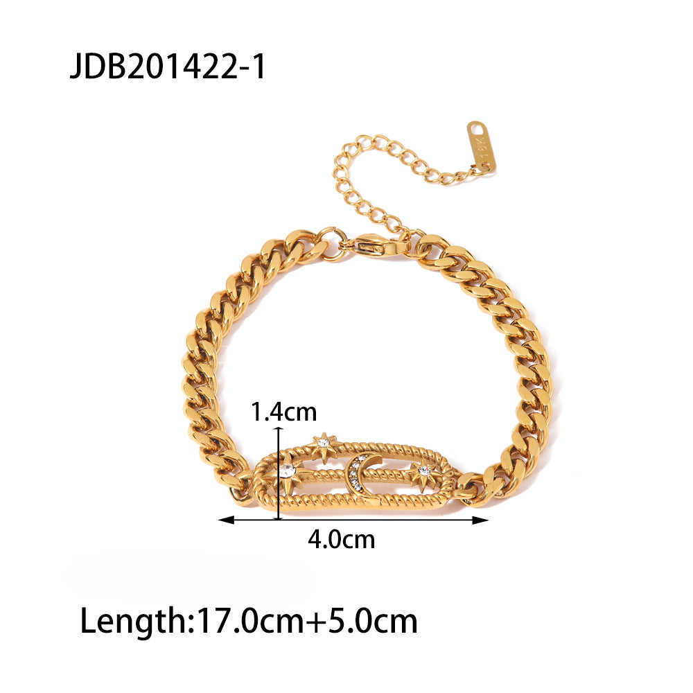 Wholesale Stainless Steel Thick Chain Heart Bracelet