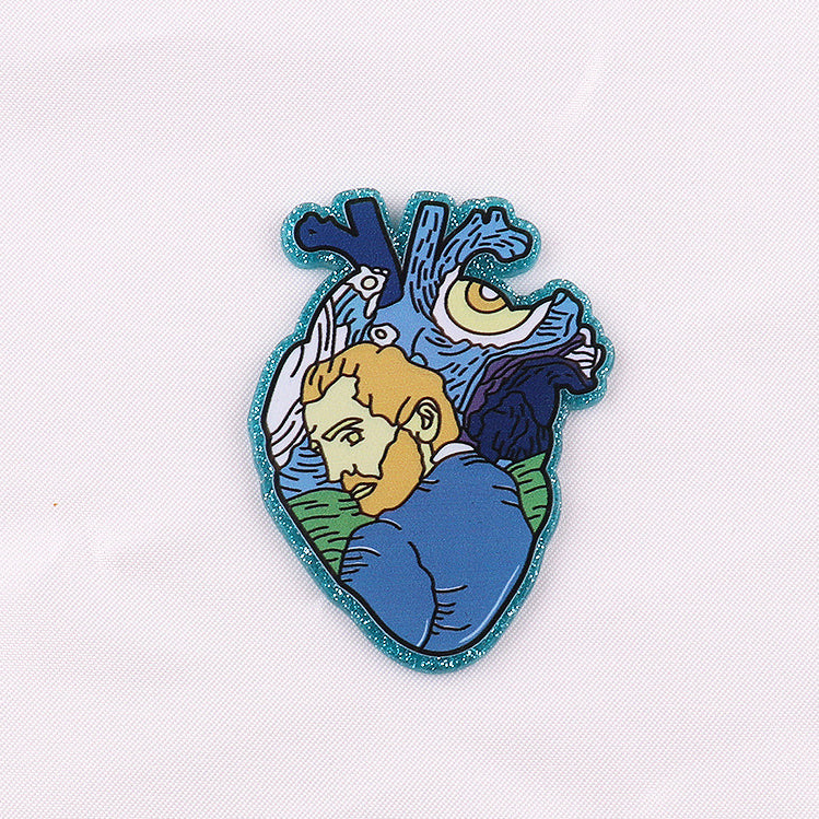 Wholesale 10PCS Heart Medical Sunflower Acrylic DIY Patch