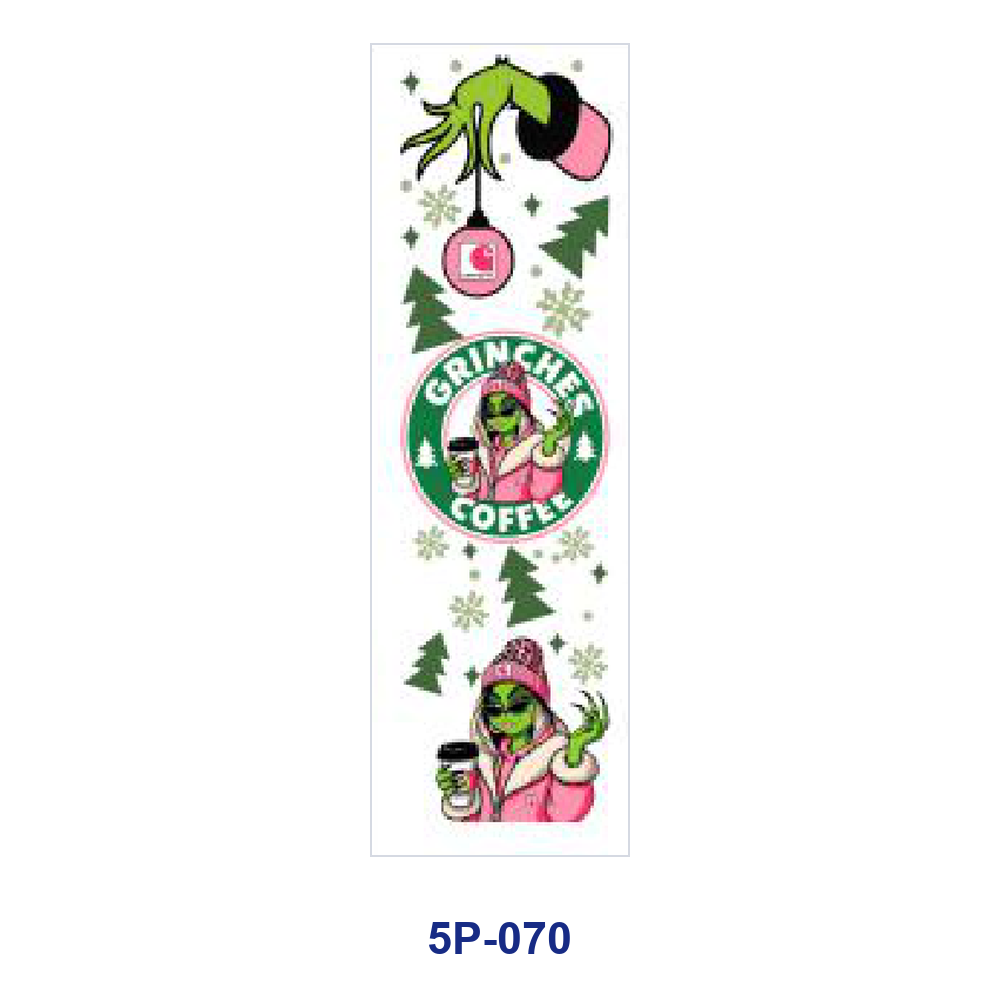 Wholesale 2/ 8/ 16pcs Christmas Party Gift Candy Cane Snowflake Playful Holiday Slogan Print Pen and Bookmark Stickers UV DTF Wraps OLY Exclusive