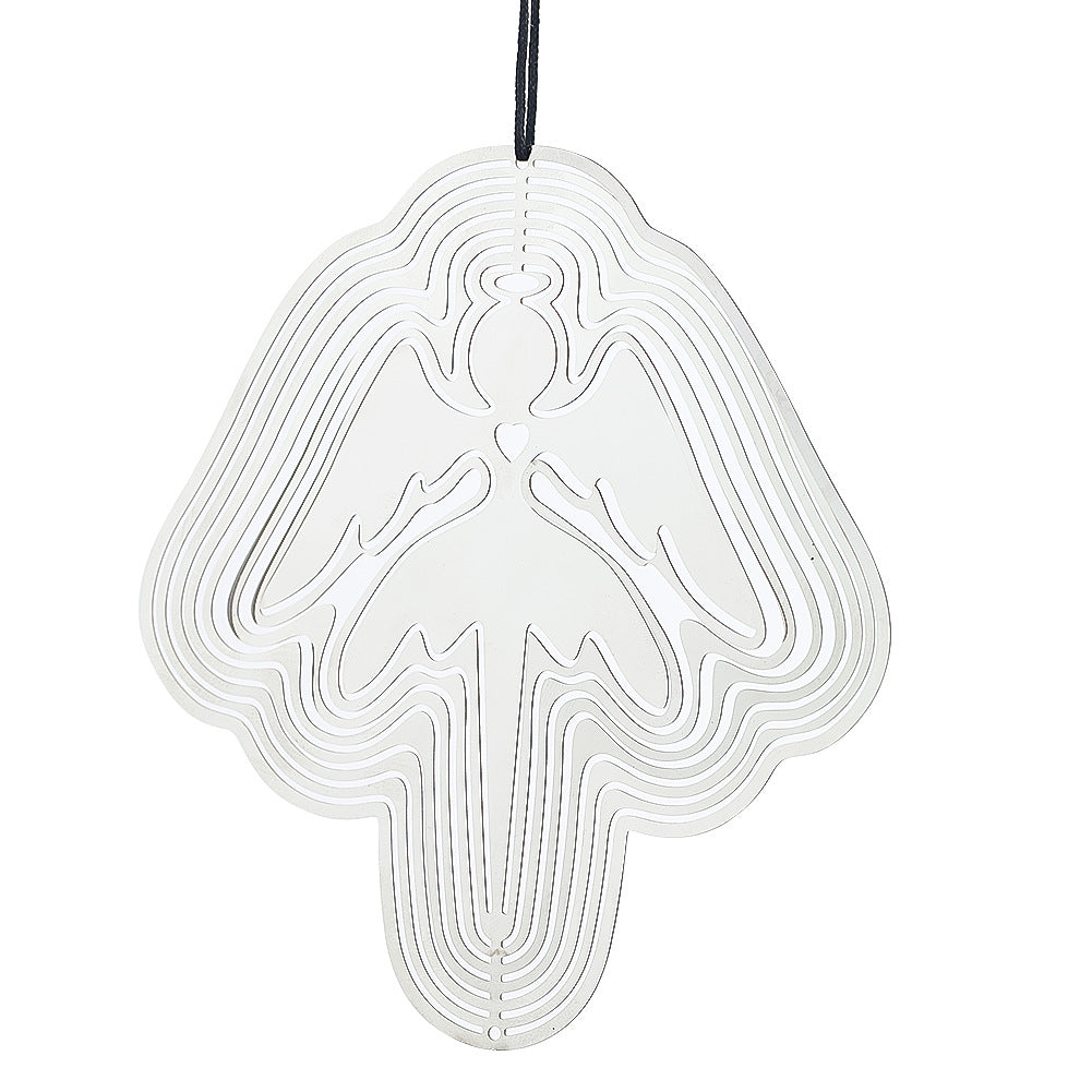 Wholesale 3D Angel Fairy Stainless Steel Rotating Wind Chime