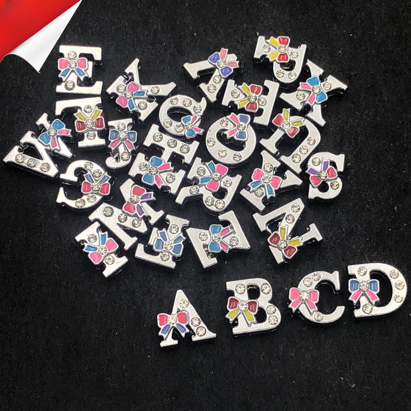 Wholesale 10PCS  Alphabet Jewelry DIY Accessories Alloy Beads