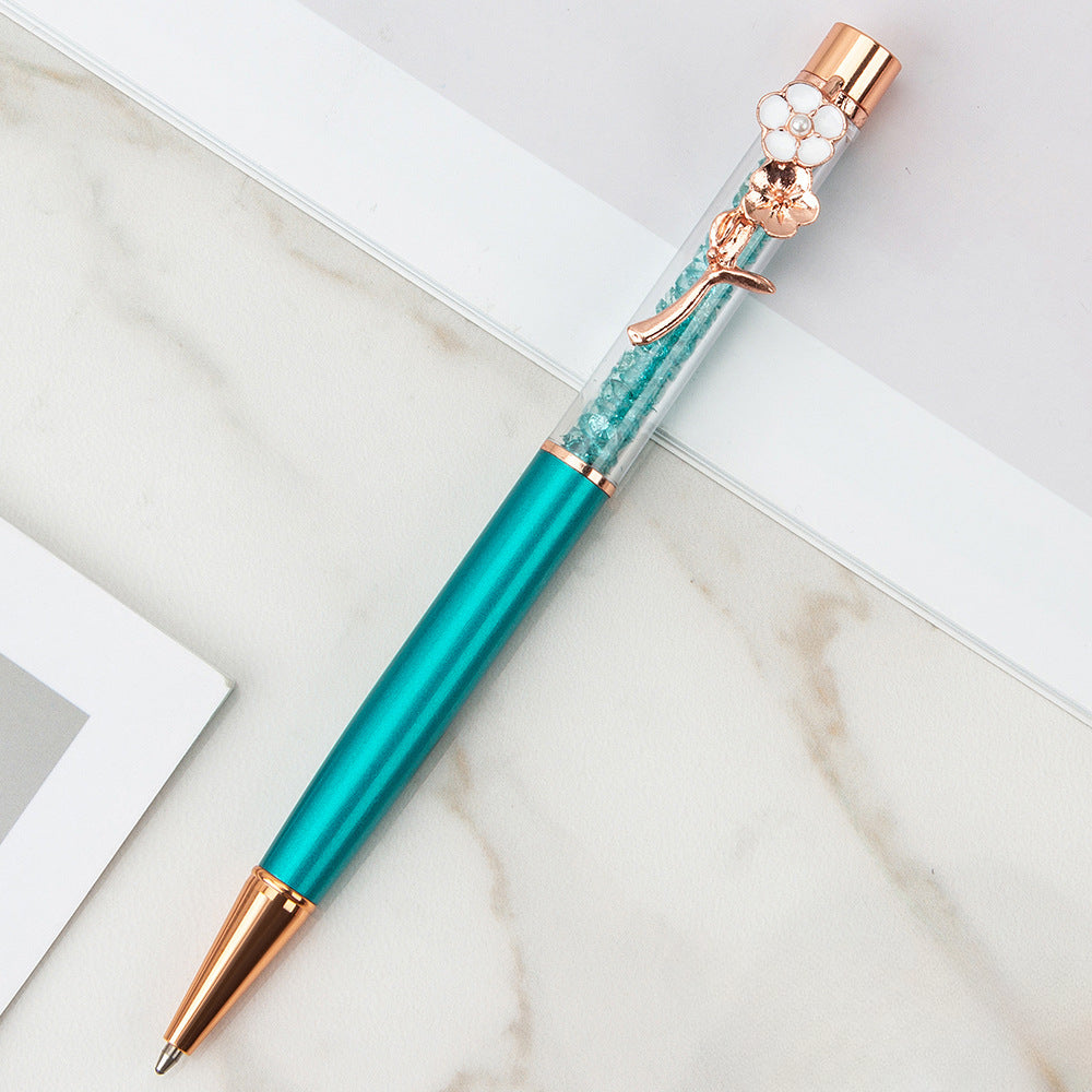 Wholesale Creative Flower Metal Rhinestone Ballpoint Pen