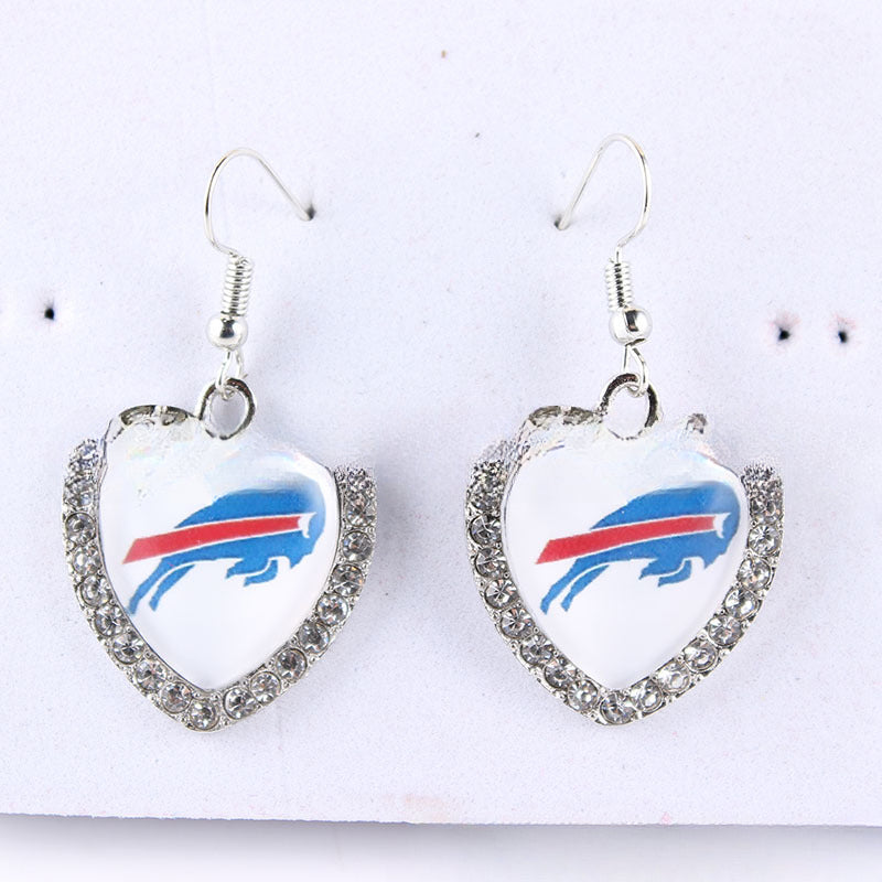 Wholesale Peach Dot Diamond Logo Earrings