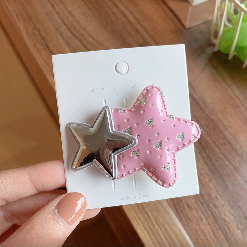 Wholesale Cute Star Niche Spicy Girl Metal Hair Clips
