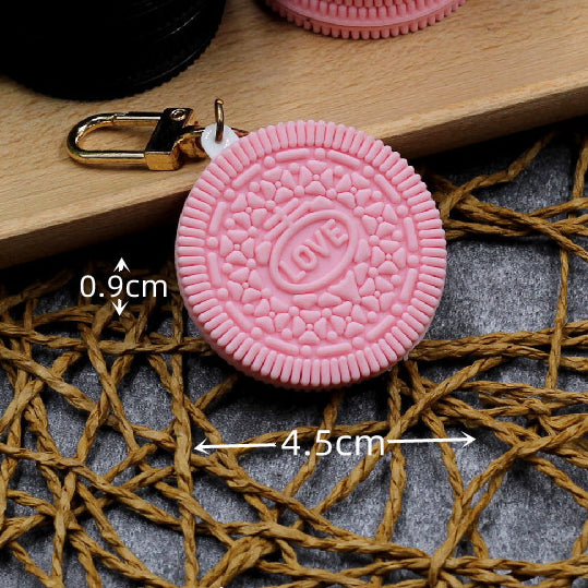 Wholesale PVC Imitation Sandwich Chocolate Biscuit Key Chain