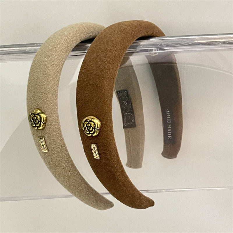 Wholesale Little Fragrant Wind Camellia High Skull Top Cute Face Wash Headband