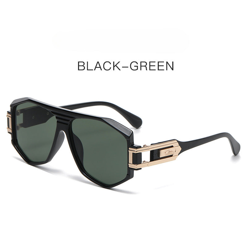 Wholesale New Polygon Large Frame Aviator Men's PC Sunglasses