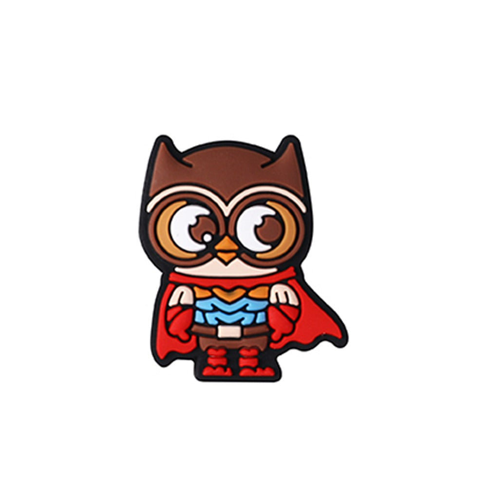 Wholesale 20pcs Cartoon Owl Superman Silicone Beads