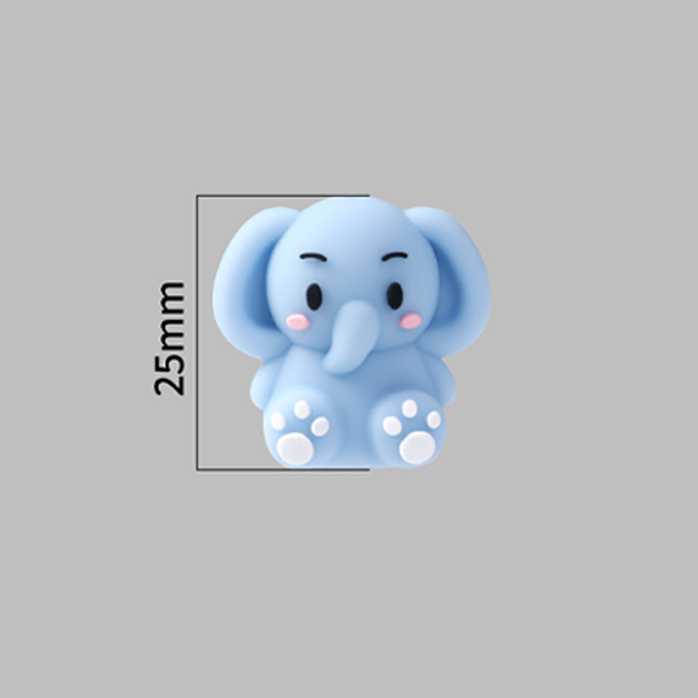 Wholesale 20pcs Cartoon 3D Cute Animals Silicone Beads