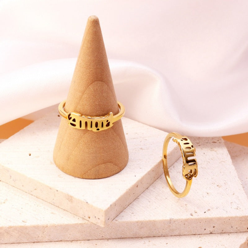 Wholesale Stainless Steel Angel Ring Women's Titanium Steel Feeling Ring