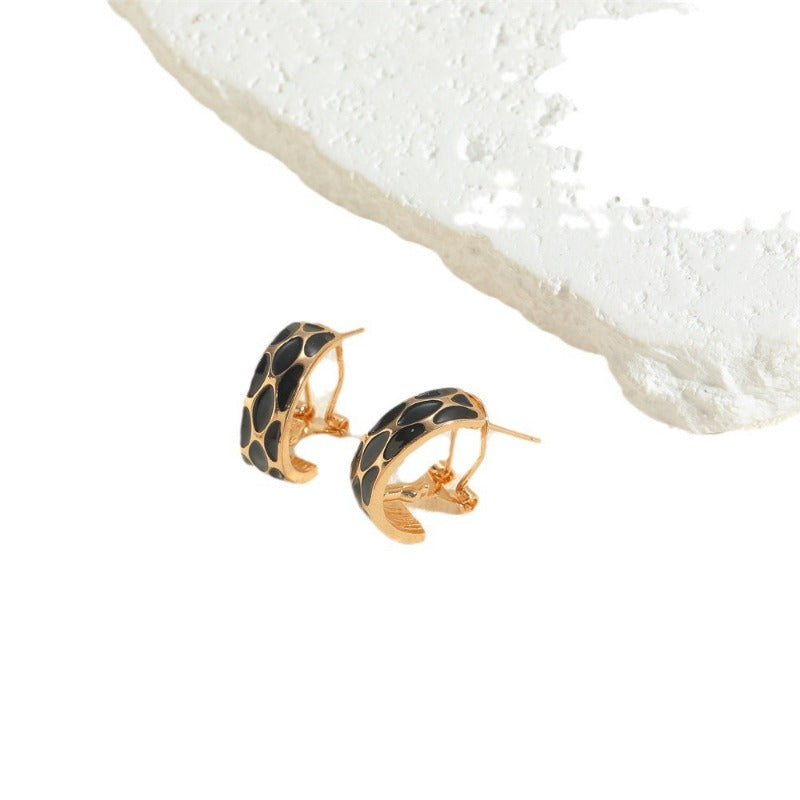 Wholesale Dripping Love Vintage Copper Plated 14K Real Gold Earrings