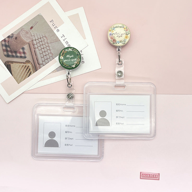 Wholesale 5pcs Anti Lost Cartoon Student Campus Badge, School Badge, Work Badge, Plastic Retractable Keychains