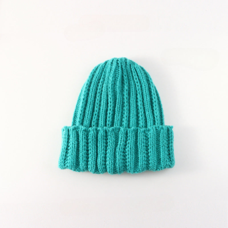 Wholesale 2023 Autumn and Winter Solid Color Knitted Hat Thick Thread Acrylic Wool Hat