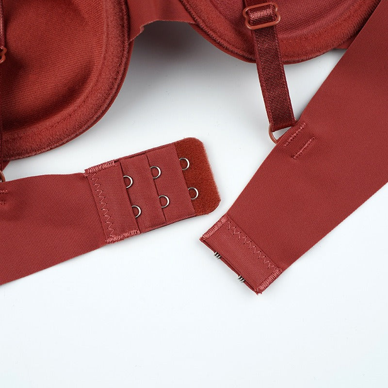 Wholesale Smooth Steel Ring Three Rows Two Buckle Adjustable Fashionable Push Up Bra