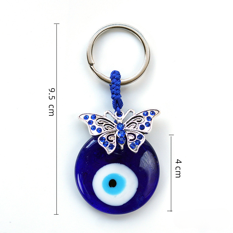 Wholesale Devil Eye Glass Keychain