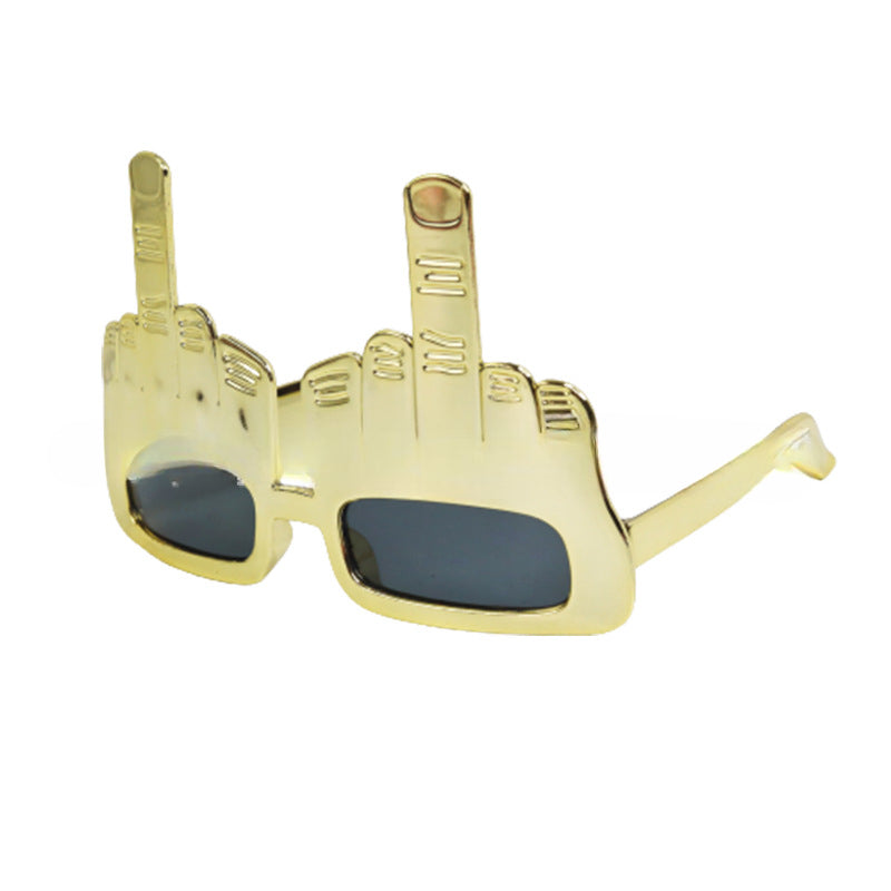 Wholesale ABS Vertical Middle Finger FUCK Funny Glasses