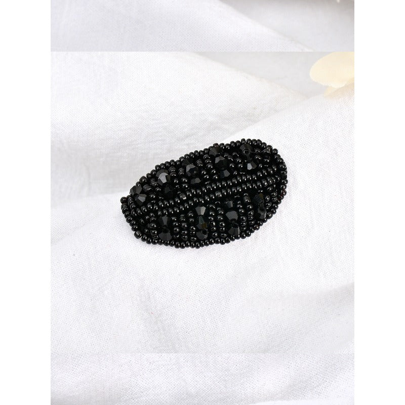 Wholesale DIY Handmade Beaded Cloth Paste Rice Beads Crystal Red Black Lips Hat Clothes Decoration