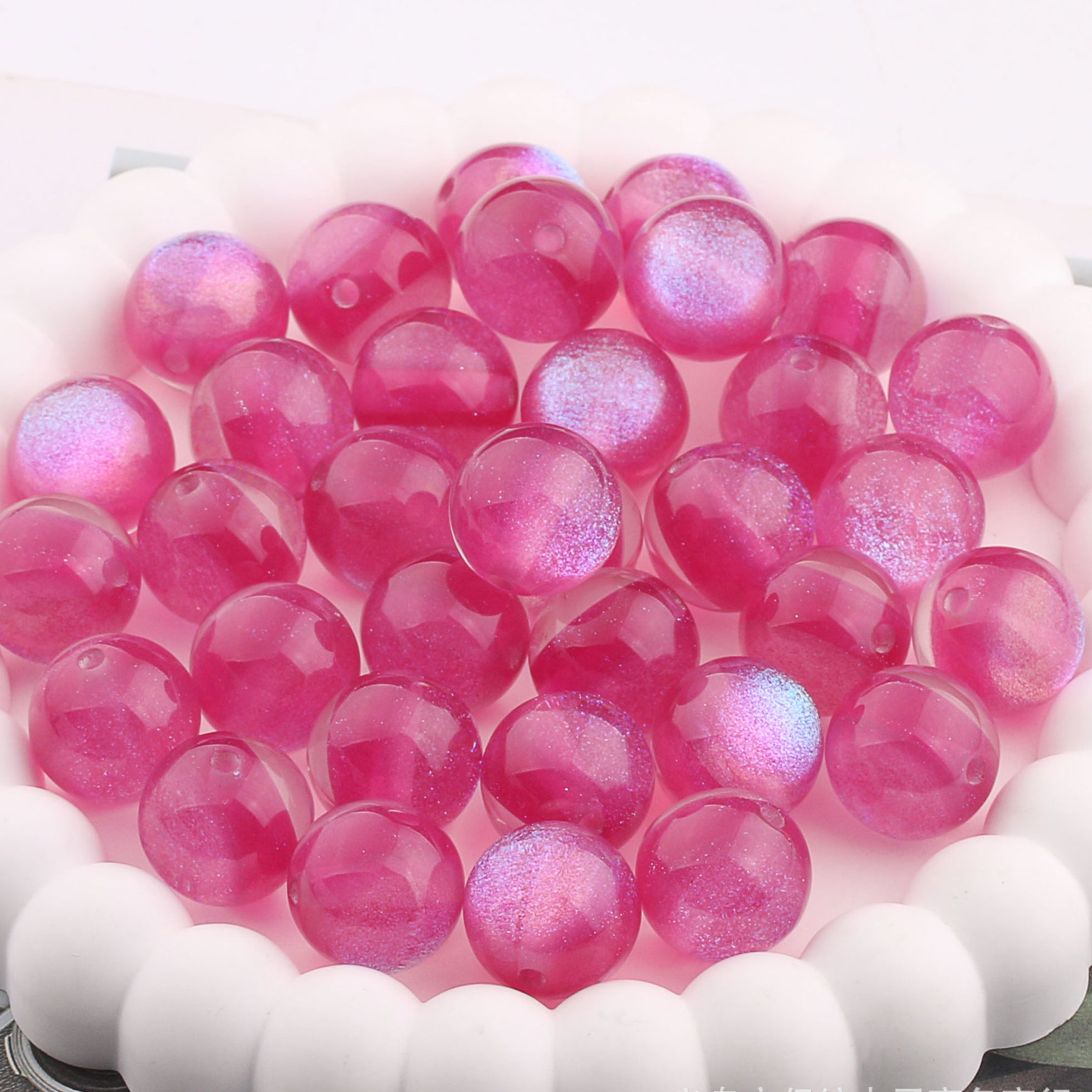 Wholesale 200PCS Colorful Straight Hole Resin Balls