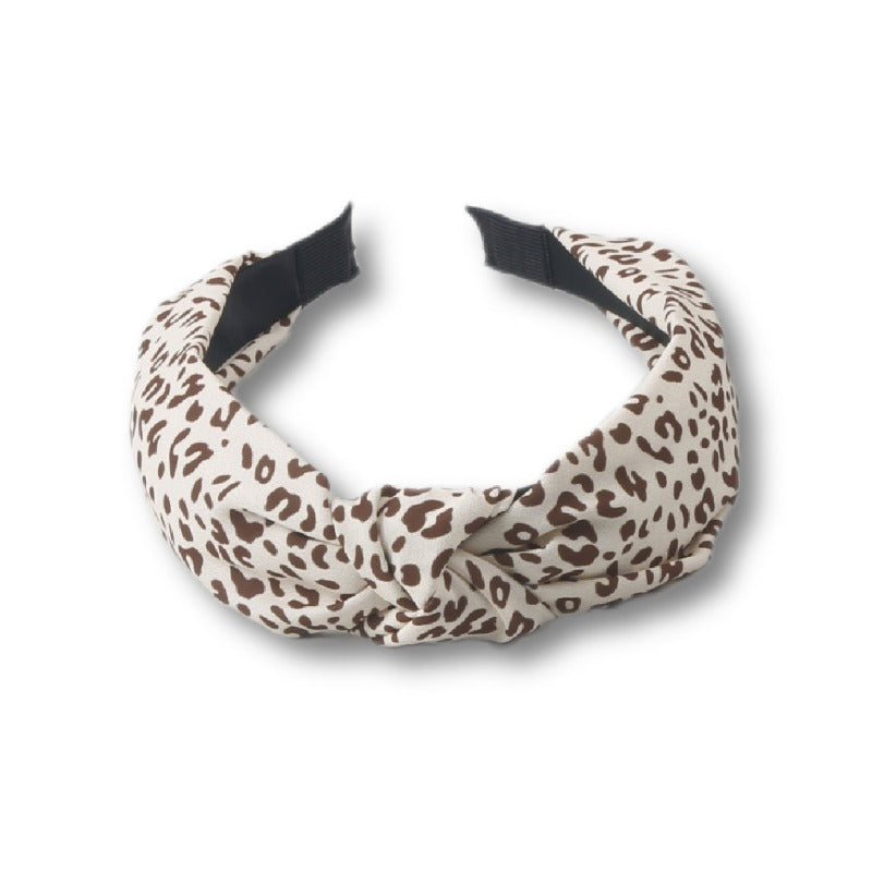 Wholesale Wide Edge Leopard Print Fabric Hair Bands