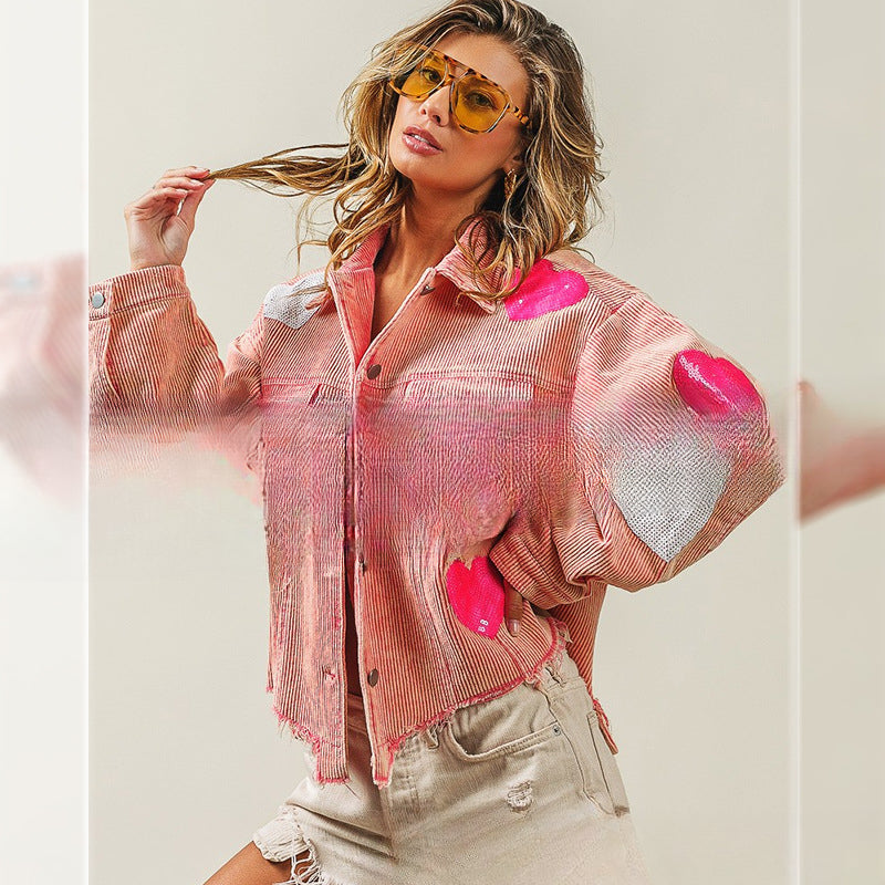 Wholesale Mardi Gras Women's Corduroy Tops