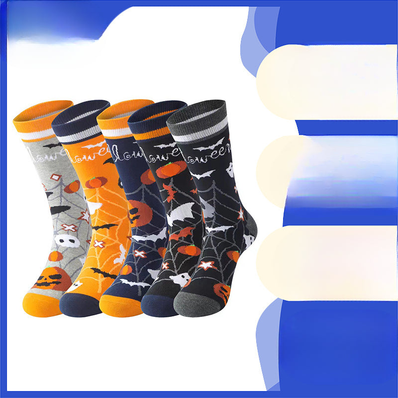 Wholesale Fall-winter Halloween Pumpkin Street Trend Oversized Socks