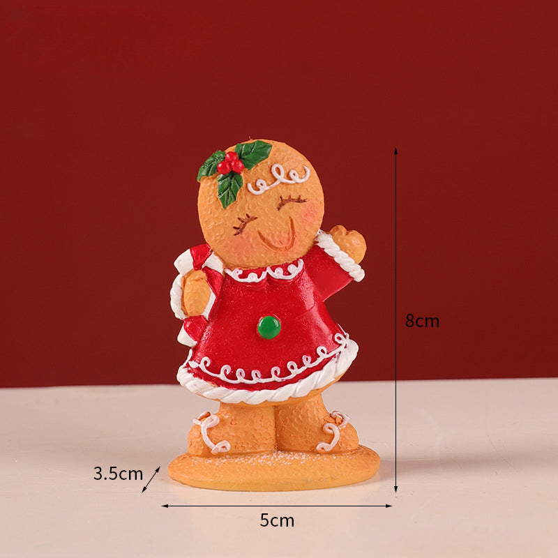 Wholesale Christmas Gingerbread Resin Ornaments