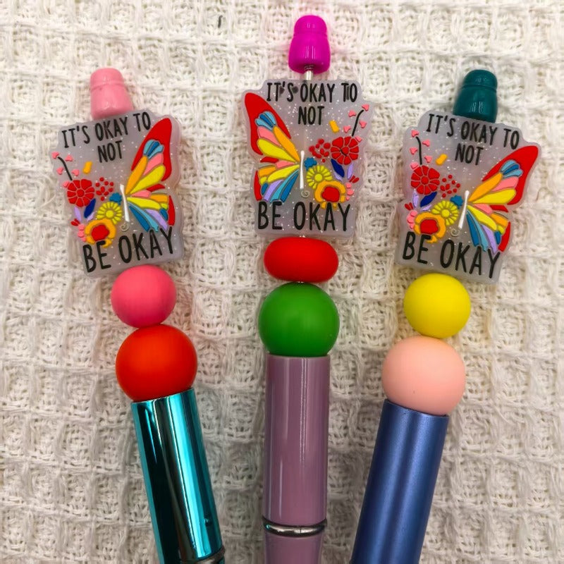 Wholesale Colorful Butterfly Silicone Beads DIY Beads 10pcs/pack